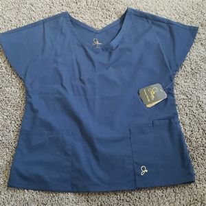 Size S Jaanuu Navy Scrub Top